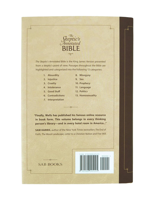 The Skeptic's Annotated Bible 2nd Edition — Back Cover